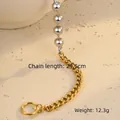 Dettaglio della catena bicolore oro e argento con chiusura a ginocchiera, lunga 29,5 cm - Bracciale Bicolore / Oro 18K