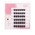 Self-adhesive cluster eyelashes set with FD88 sunflower style in a pink storage case - Glue-Free Model FD88