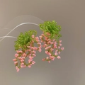 3# Silver Earring Post - Pink - Flower