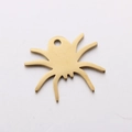 Gold stainless steel spider pendant charm for DIY Halloween jewelry and necklaces - Spider Pendant / Gold