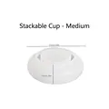 Medium size stackable cup silicone mold, 8.2cm diameter for DIY resin craft storage - Stackable Cup-Middle