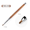 Nail art liner brush MG-04 with wooden handle and 0.73cm precision synthetic bristles - Petal Brush (MG-04)