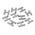 Polished silver stainless steel letter H pendant charms for DIY jewelry making - Letter H