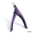 Coupe-ongles professionnel en forme de U violet en acier inoxydable pour manucure - Violet foncé