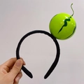 Funny black headband featuring a green watermelon plush accessory for girls - Watermelon