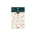3D Matte Blumen-Nagelaufkleber TS-1656 mit rosa und cremefarbenen Rosen auf Weiß - TS-1656 Blumen der Zeit (Rosen-Thema)