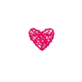 Handcrafted magenta heart-shaped rattan hanging ornament for festive party decorations - 6cm / Rose Red