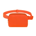 Bright orange waterproof nylon belt bag with adjustable strap and metal zipper - Bright Orange