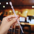 Detail of purple marble pattern hair stick held by hand for elegant hair styling - 4# Purple Marble