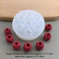 7-cavity raspberry silicone mold with red berry resin crafts for DIY decorating - Silicone / Large 7-hole Raspberry Mold Semi-transparent