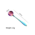 Rainbow iris finish rose flower stainless steel coffee spoon 125mm length - Rose Spoon / AB Color