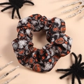 Detalle de coletero de Halloween con estampados de calabazas y fantasmas en tela - Estilo Halloween 4 (Fantasma Calabaza Negro)