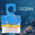 Ocean scented wardrobe sachet with hanging hook for closet air freshening and deodorizing - Ocean