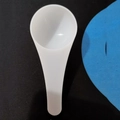 Single white plastic measuring scoop for powders on a sleek black surface - 15g Large White Scoop (12*5*2.5cm) / White