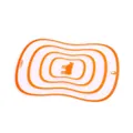 Flexible translucent orange cutting board with cow pattern in medium size - Small / Orange Red