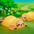 Yellow sloth cartoon night light made of soft silicone emitting warm glow for bedroom - Sloth (Rechargeable-7 Colors)