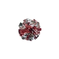 Pet toy ball with crinkle paper in red and silver metallic foil 6cm variant - Light Wine Red + Silver