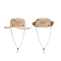 Détail du chapeau de soleil kaki avec trous d'aération et cordon de serrage réglable - Khaki Clair