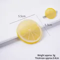 Artificial yellow lemon slice model with 5.5cm diameter for creative keychains - 5.5cm Small Yellow Lemon Slice - No Buckle