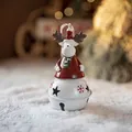 Campanella natalizia renna in metallo per albero, misura 5x9cm con un peso di circa 40g - Grande Stile Renna di Natale