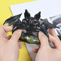 Black bat squeeze toy with colorful hydrogel beads for Halloween stress relief - [Water Bead] Bat (1pc)