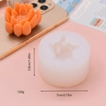 Lotus flower silicone mold for DIY candles and soaps with orange floral product sample - Small