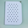 Light blue DIY silicone pencil case with perforated round holes and top zipper closure - Large / Light Blue