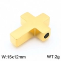 Golden stainless steel cross pendant accessory 15x12mm for DIY jewelry making - Gold Cross 15x12mm (KLJ9173-Z)