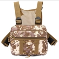 Zaino tattico pettorale a gilet in mimetico digitale marrone con cinghie regolabili - Camuffamento del Deserto