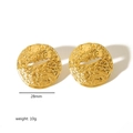 Dettagli del diametro di 28mm e peso di 10g degli orecchini a cerchio in oro 18K plissettato - Stile con Trama a Pieghe (TE6548-G)