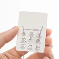Silver 999 angel number pendant necklace on English meaning display card for women - Cutout 999 / Steel