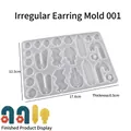 Irregular geometric resin earring silicone mold featuring U-shapes and arch designs - Style 1 Irregular Earring Mold