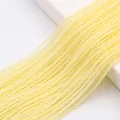 Strands of 2mm faceted light yellow glass beads for DIY jewelry and necklaces - Light Yellow Jade Baked Color