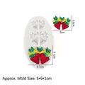 Moule en silicone cloche de Noël pour décoration de gâteaux et artisanat avec détails festifs - 6# (15-460) / Gris