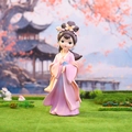 Detailed resin figurine of a girl in pink traditional Hanfu for tabletop decoration - Diao Chan Figurine Large