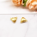 Golden heart-shaped magnetic clasp for DIY necklace and bracelet jewelry making - Gold Heart (12x5mm)