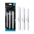 Set of 3 professional blending stumps in varied lengths for sketching and shading - 3pcs White Blending Stumps (Card Packed)
