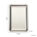 Silver stainless steel rectangular storage tray, size 18x12.5cm, weight 58g for jewelry - Rectangular Tray - Silver