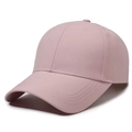 Gorra de béisbol clásica rosa claro con estructura de seis paneles y visera curva - Rosa