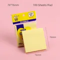 Foglietti adesivi gialli 76x76mm quadrati da 100 fogli per ufficio e cartoleria - 76*76mm / Giallo