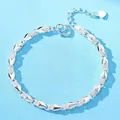 925 Silver Clover Bracelet Silver