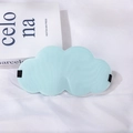 3D cloud shaped sleep mask in light blue breathable fabric with adjustable elastic strap - Cloud Light Blue