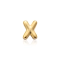 Ciondolo a lettera X dorata per collana in stile metallico lucido minimalista - Lettera X Dorata (Senza Catena)