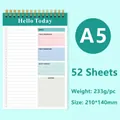 A5 weekly planner notebook with green cover and spiral binding for schedule tracking - A5 - Green