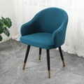 Fodera per sedia elasticizzata blu navy con trama a nido d'ape per poltrone moderne - Bracciolo Completo Griglia a Nido d'Ape / Verde Scuro