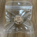 12-sided wooden date night dice for food choices in clear plastic zipper bag - Black Ink Food A (OPP Bag)