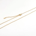 Minimalist 18k gold plated stainless steel thin chain necklace with lobster clasp - Gold 1.5mm 45+5cm With Water Drop