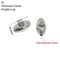 Vintage silver flower beads for DIY jewelry with retro texture and 20mm oval shape - 3# (Thick Oval Flower)
