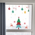 Bunte Weihnachtsbaum und Rentier Fensteraufkleber für festliche Feiertagsdekoration - PH-SD1077