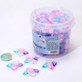 Bulk tub of three-color heart-shaped laundry detergent pods with high concentration power - 5-in-1 Fresh Fruity 70 Capsules Tub